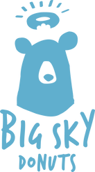 Our logo of a blue bear with a donut halo.